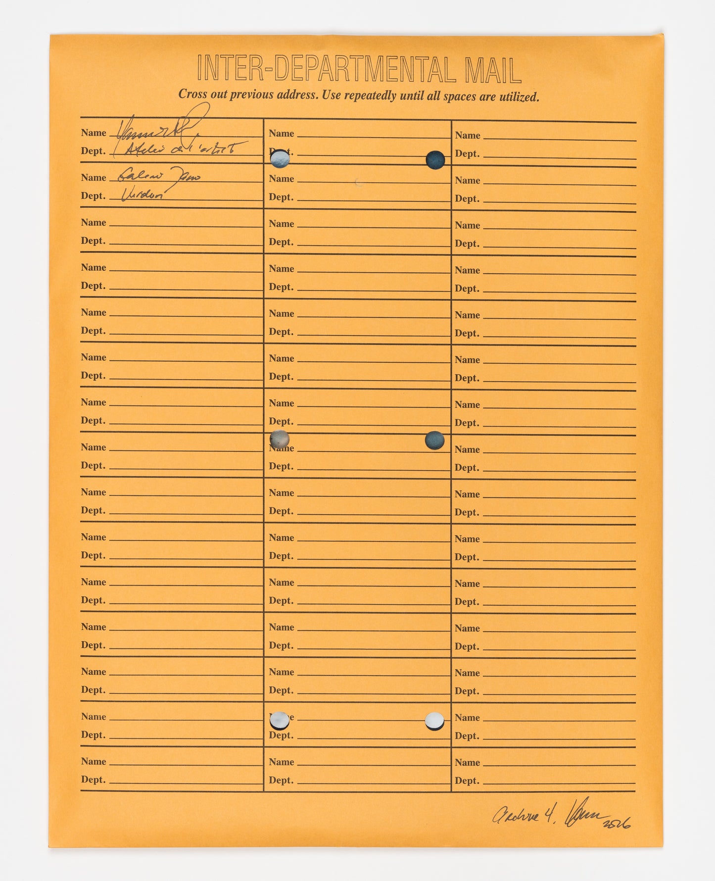 Archives no. 1 to Archive no. 6