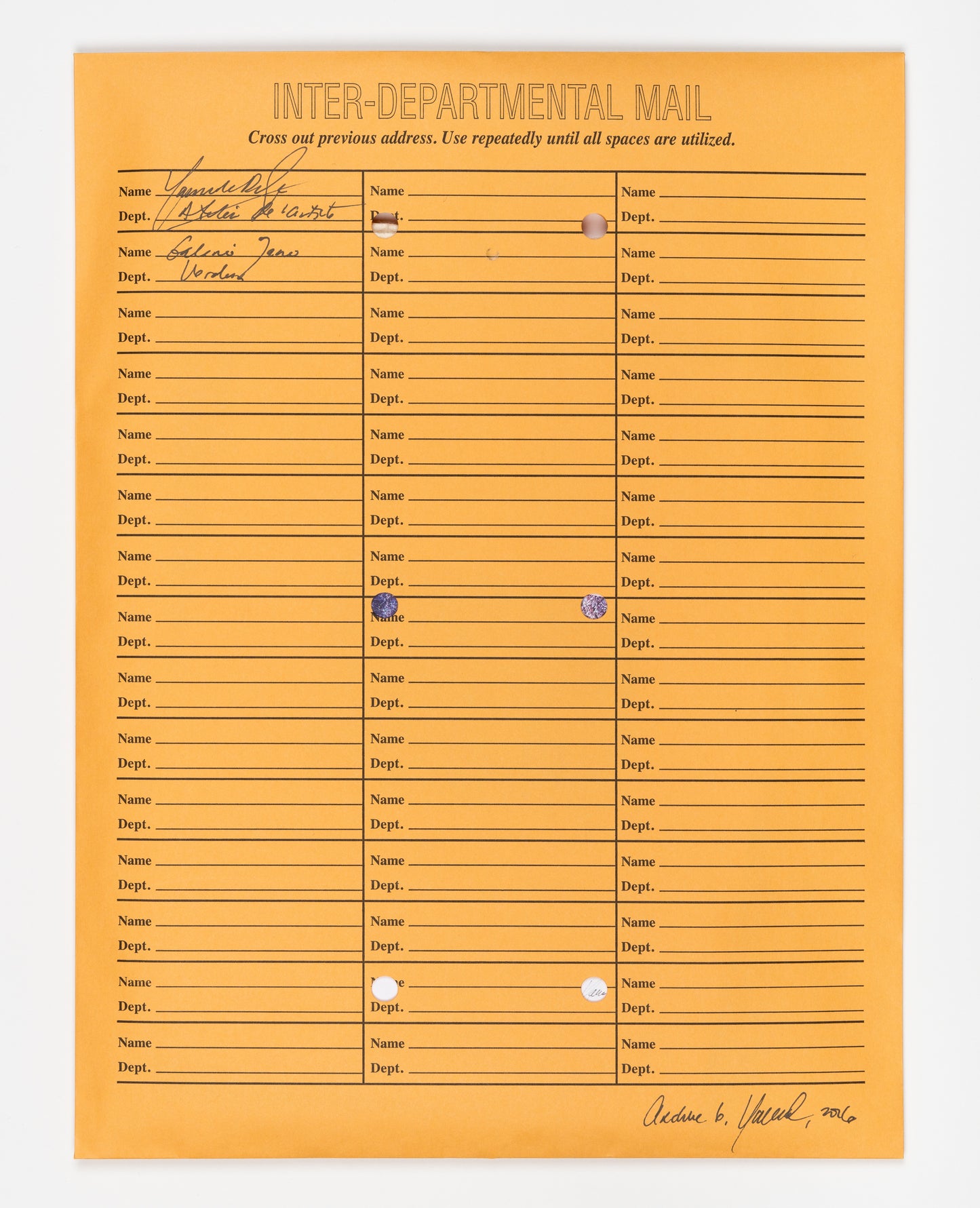 Archives no. 1 to Archive no. 6