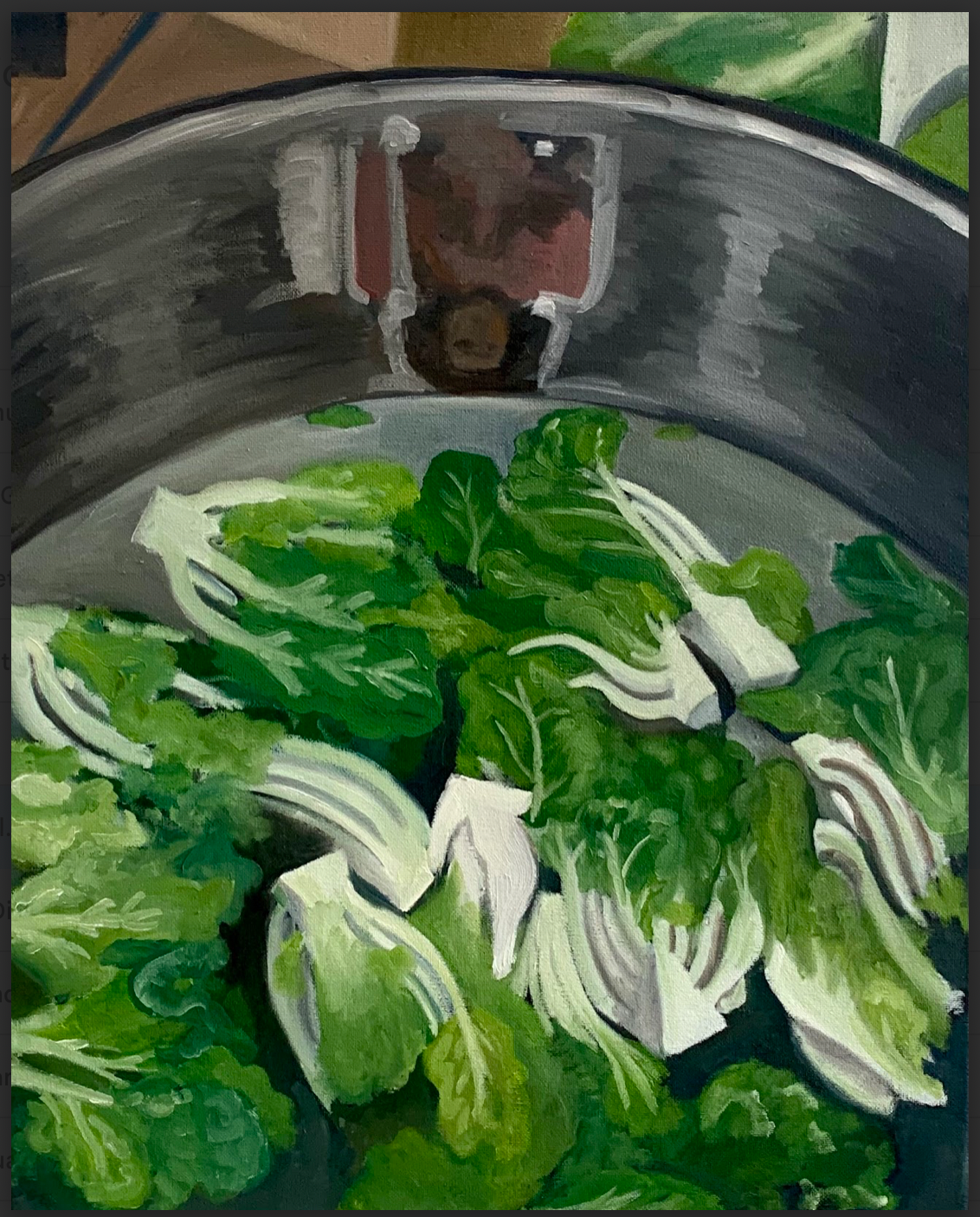 Bok Choy Preparation by Delia Landers